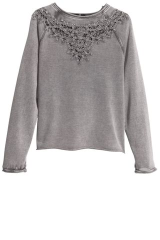 H&M Lace Sweatshirt, £14.99
