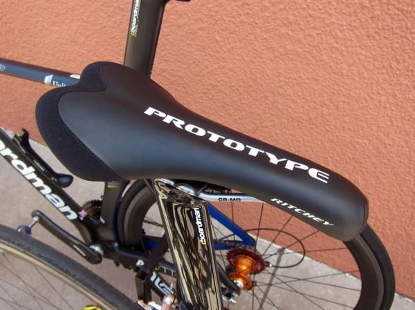 Ritchey's new time trial saddles were bolted to UnitedHealthcare's Boardman AiR/TT1 time trial bikes.