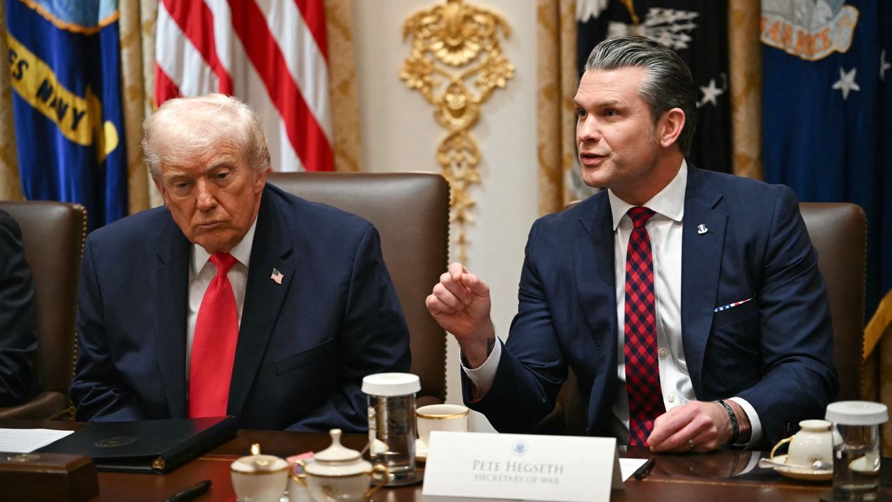 President Donald Trump and Defense Secretary Pete Hegseth