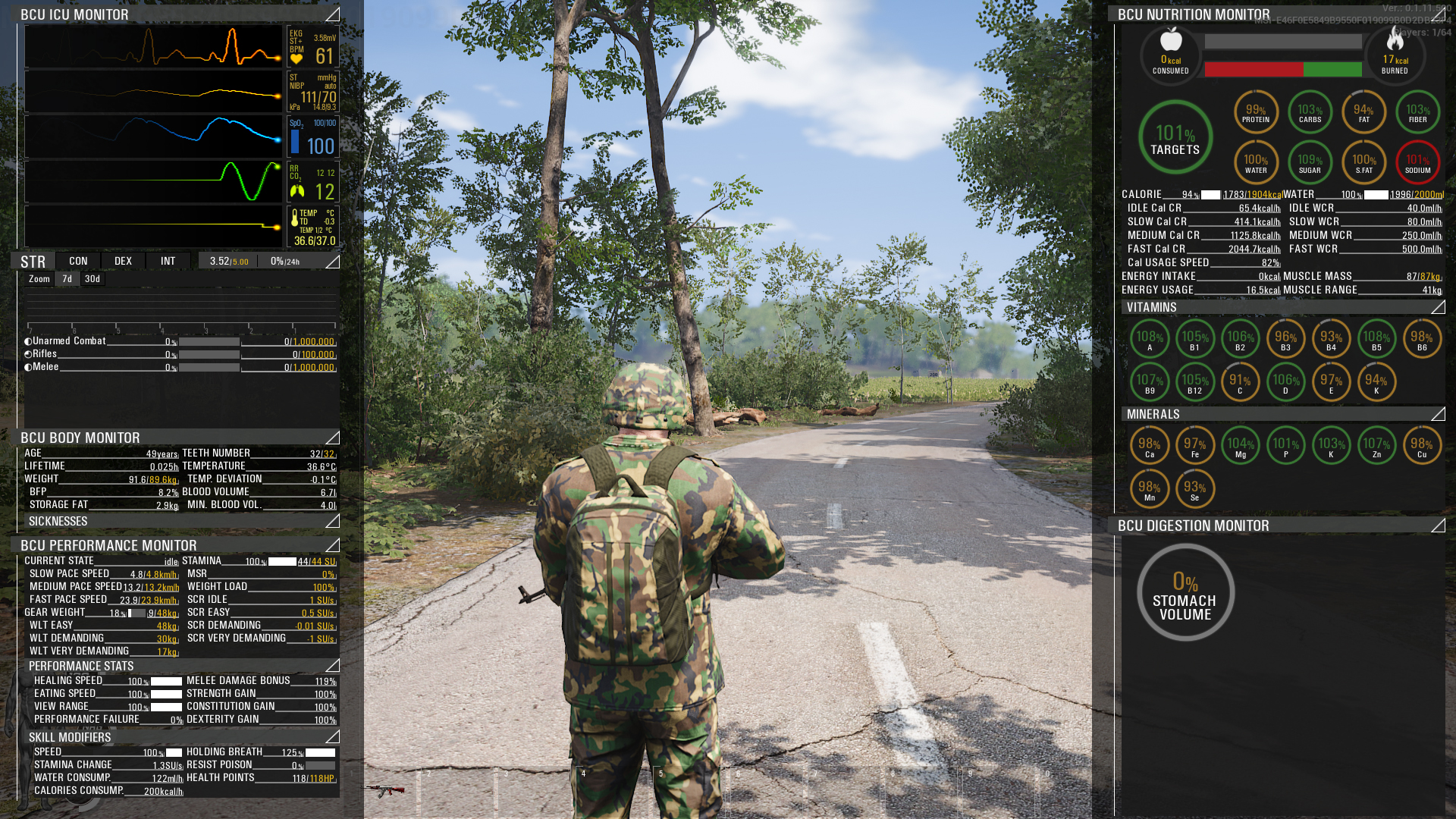 Scum S Ridiculous Survival Meters Include Vitamins Muscle Mass And Even A Tooth Counter Pc Gamer