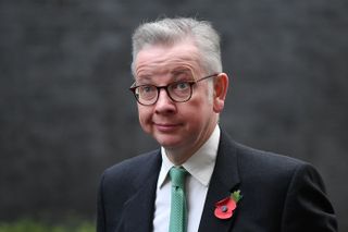 Britain's Chancellor of the Duchy of Lancaster Michael Gove arrives in Downing Street in London on November 10, 2020 to attend the weekly cabinet meeting held at the nearby Foreign, Commonwea