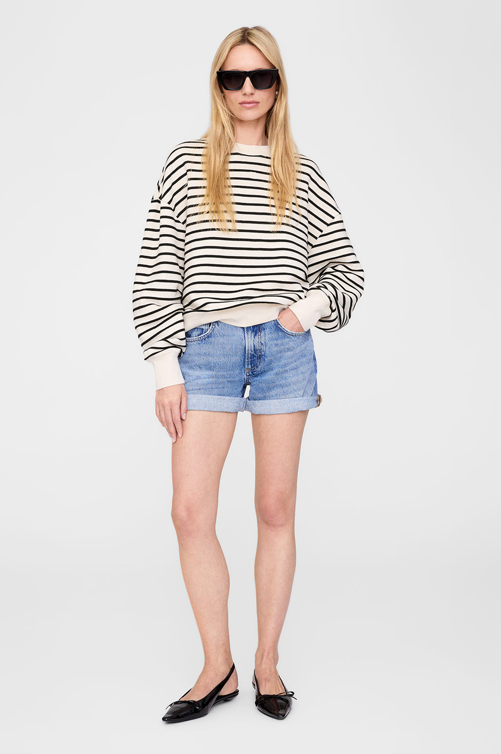 Dean Sweatshirt - Black Stripe French Terry
