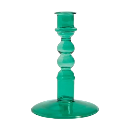 John Lewis, John Lewis Grassmere Glass Candle Holder, Green