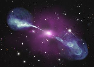 Supermassive black hole in Hercules A galaxy.
