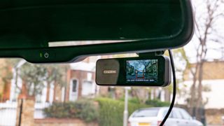 Miofive 4K Dash Cam mounted on windscreen