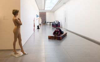 Installation view of the changing shape of the desired female body