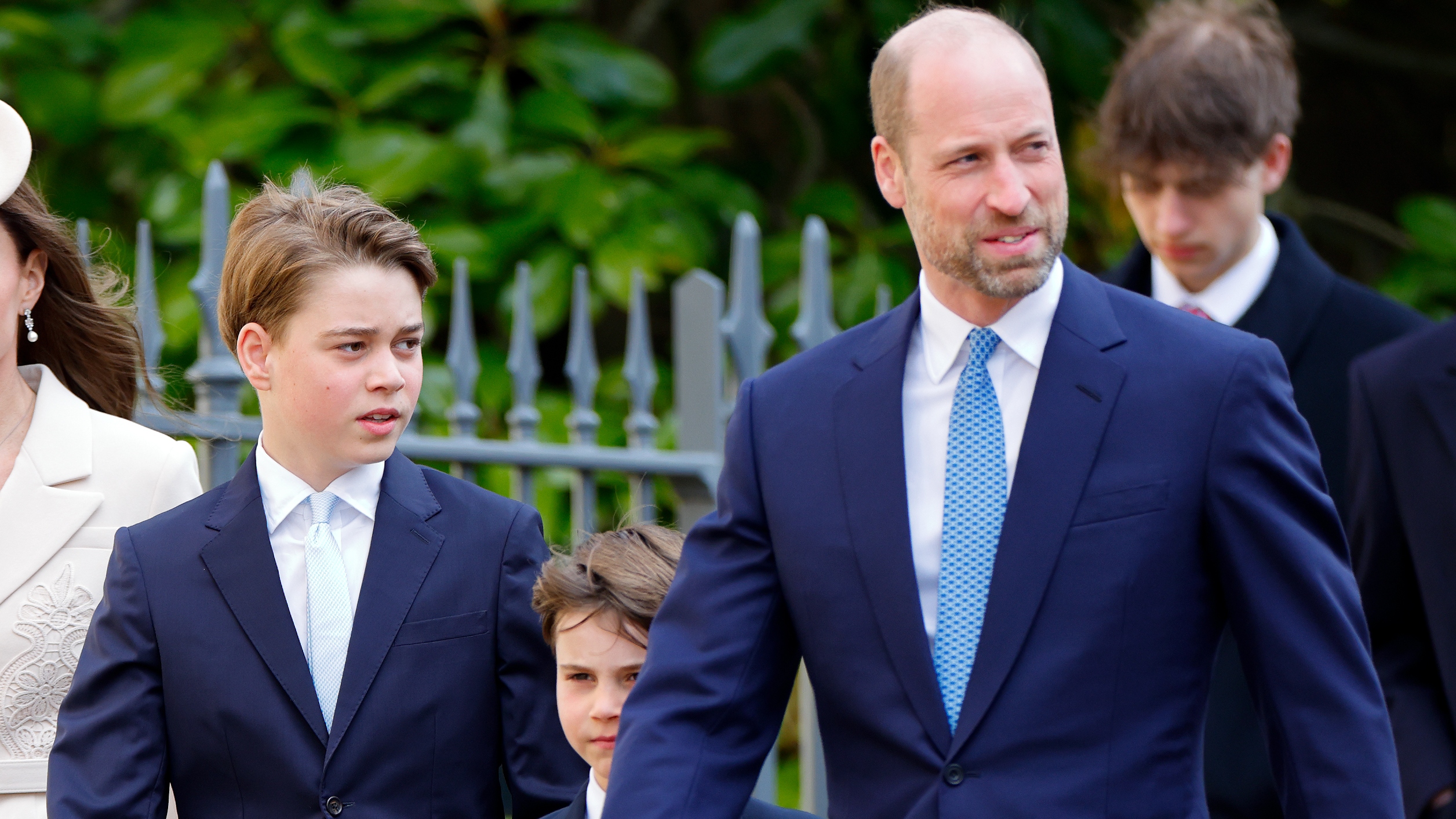Prince George and Prince William, Prince of Wales attend the traditional Easter Sunday Mattins Service at St George's Chapel, Windsor Castle on April 5, 2026