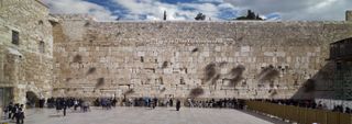 The Wailing Wall, built by Herod