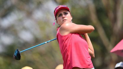 Lexi Thompson playing men's clubs