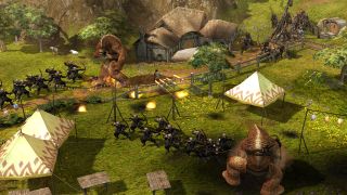 Best Lord of the Rings games — In Battle for Middle Earth 2, trolls enter combat with two squads of archers.