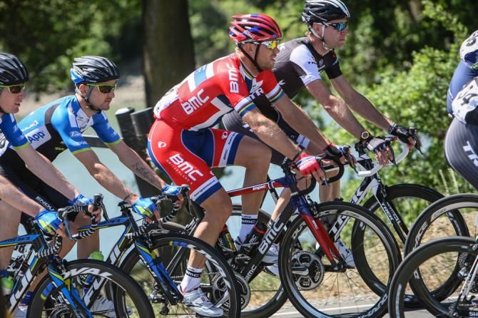 Thor Hushovd (BMC) sits back in the field