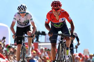 Nairo Quintana on stage 14 of the 2016 Vuelta a EspaÒa