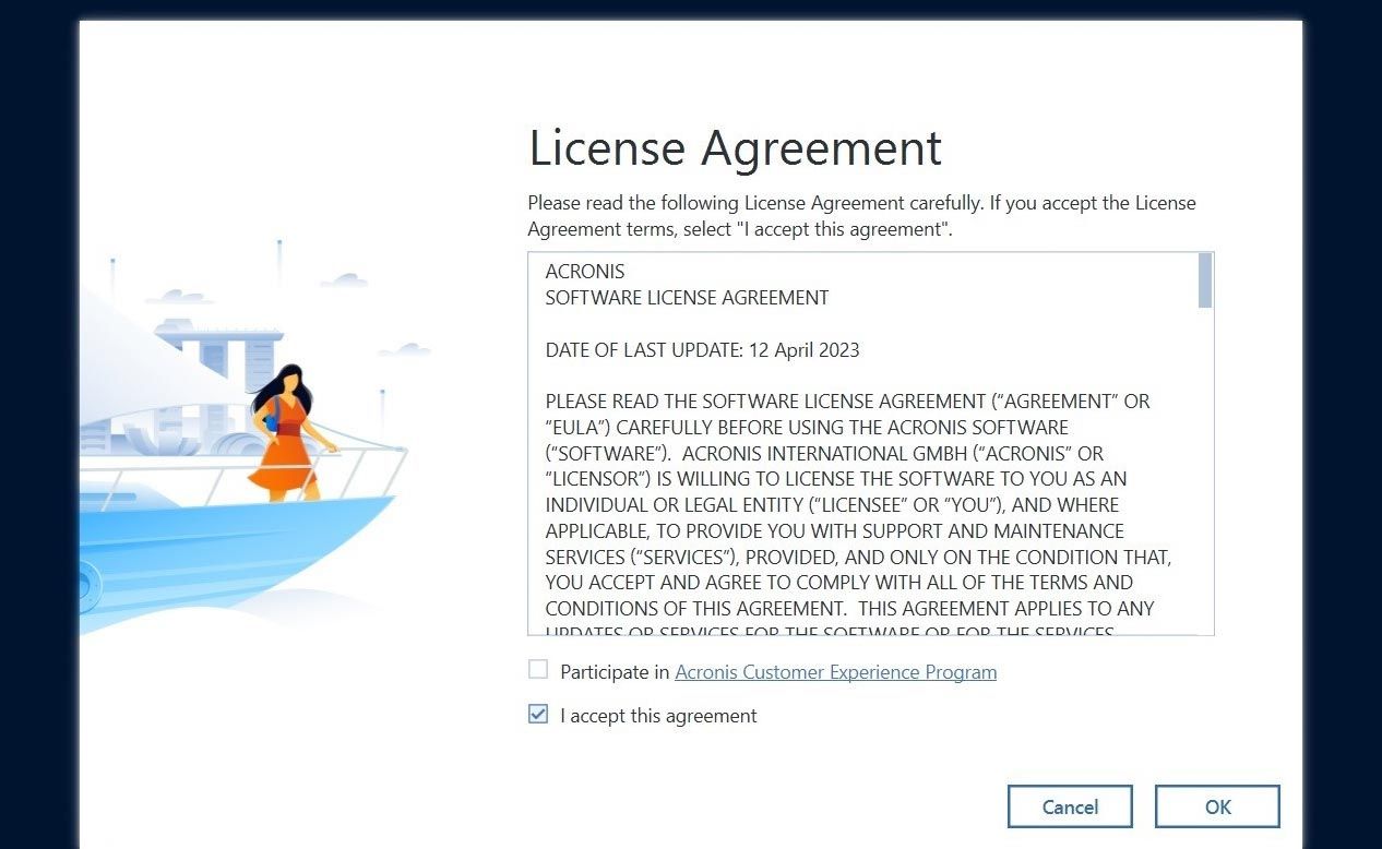 Acronis Cyber Protect Home Office app screen shot