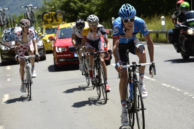 Ryder Hesjedal (Garmin-Sharp) on the attack
