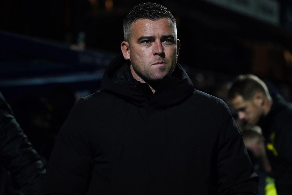 Steven Schumacher, Manager of Plymouth Argyle during the Sky Bet Championship match between Queens Park Rangers and Plymouth Argyle at Loftus Road on December 13, 2023 in London, England. (Photo by Dylan Hepworth/MB Media/Getty Images)