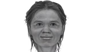 The facial approximation of a woman who lived more than 13,000 years ago in what is now Thailand.