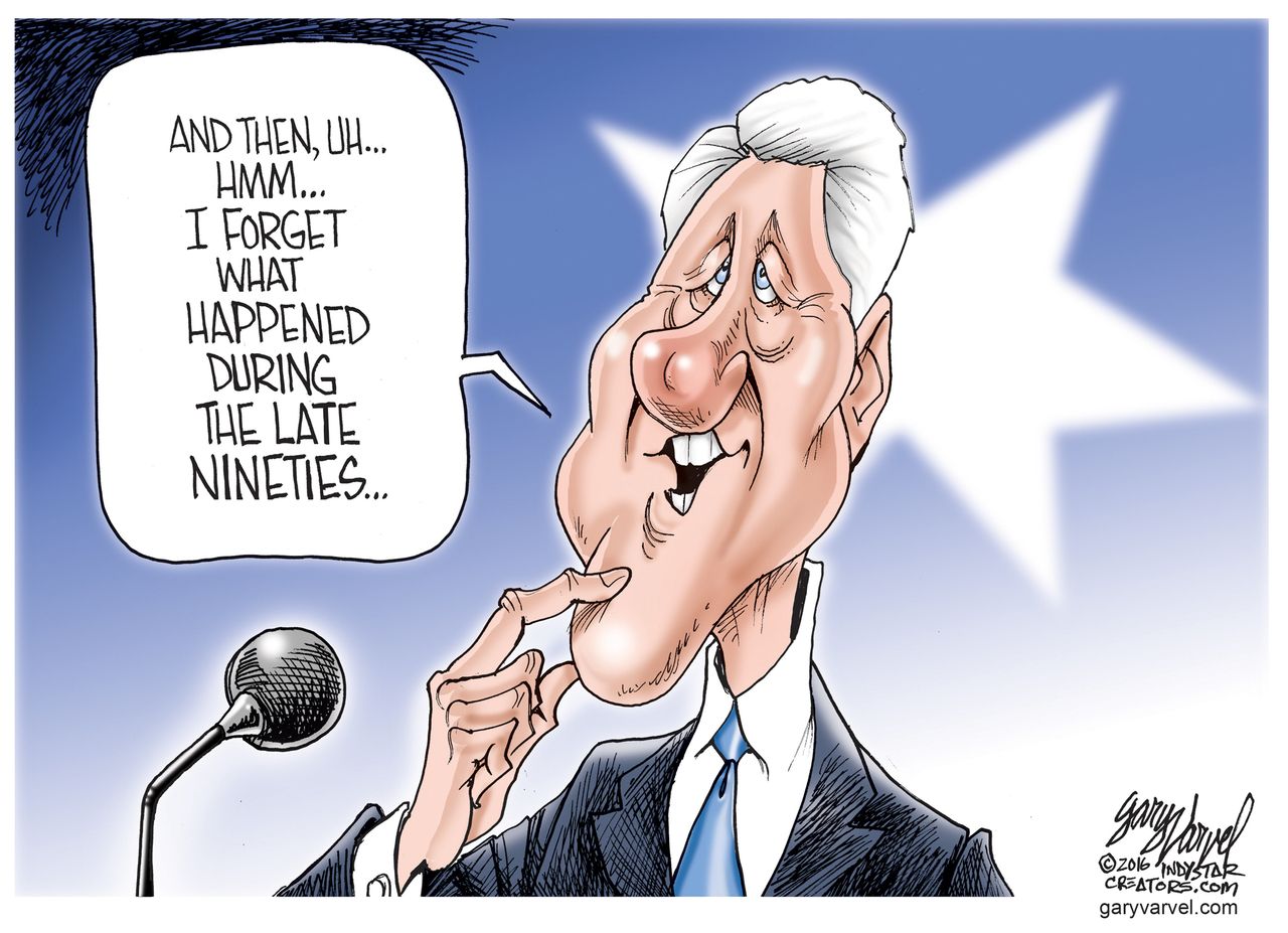 Political cartoon U.S. Bill Clinton late &amp;#039;90s