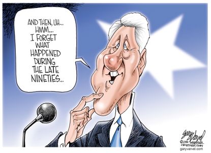 Political cartoon U.S. Bill Clinton late '90s