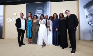 Executive producer Brian Gersh, Sydney Poitier, Beverly Poitier-Henderson, producer Oprah Winfrey, director and executive producer Reginald Hudlin, Sherri Poitier, Anika Poitier, Pamela Poitier and producer Derik Murray attend special screening of Apple Original Films’ “Sidney” at The Academy Museum. “Sidney” premieres globally on Apple TV+ on September 23, 2022.