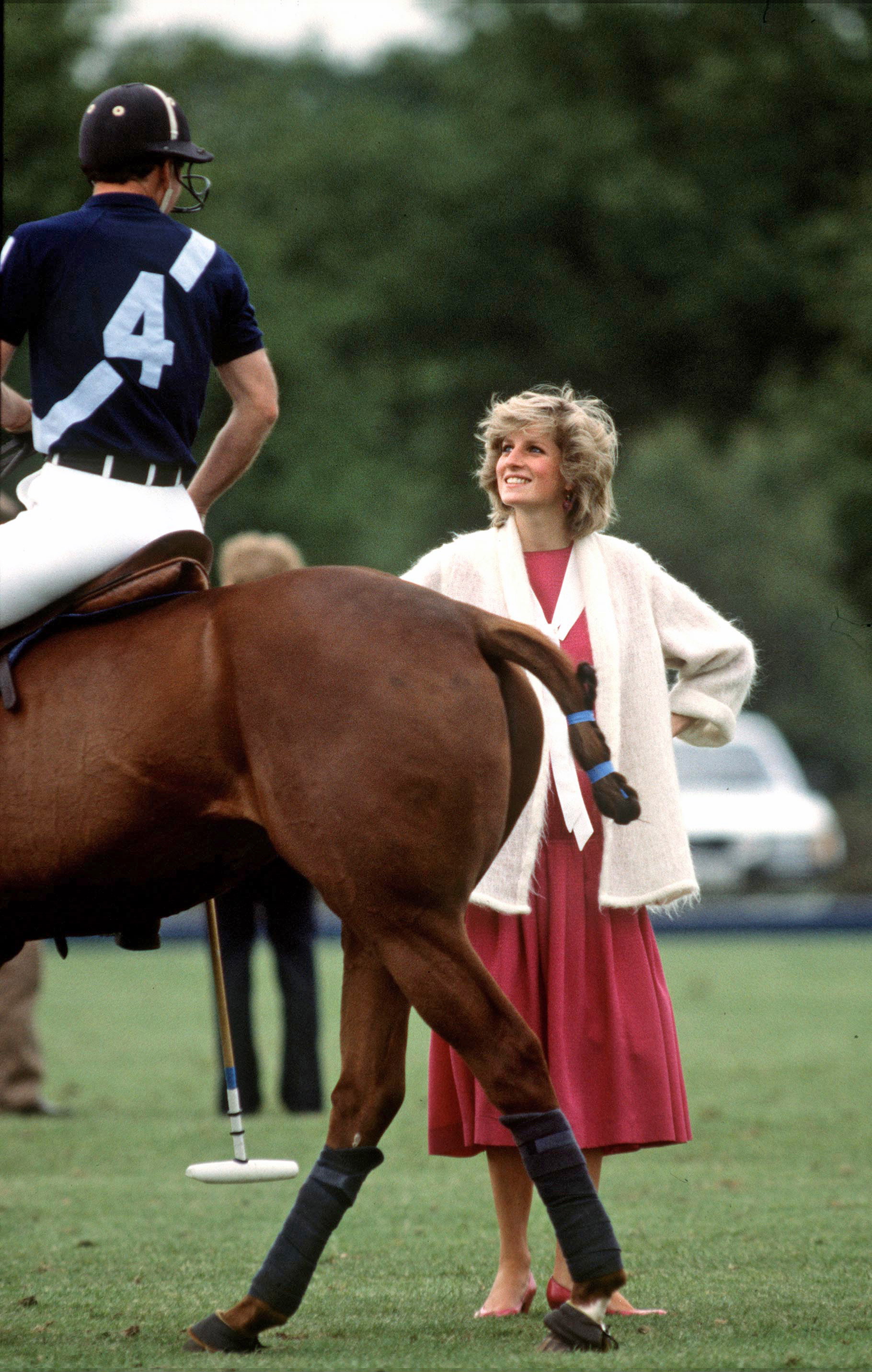 diana - talking to charles on horse
