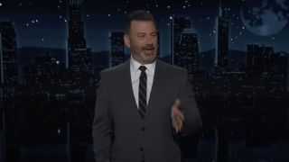 Jimmy Kimmel delivering his monologue on Jimmy Kimmel Live!