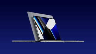 Apple MacBook Pro on a gradient background