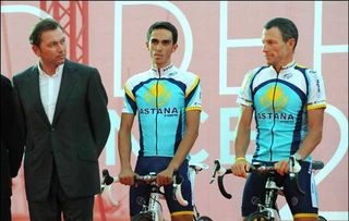 Contador, Armstrong, Tour de France 2009 team presentation
