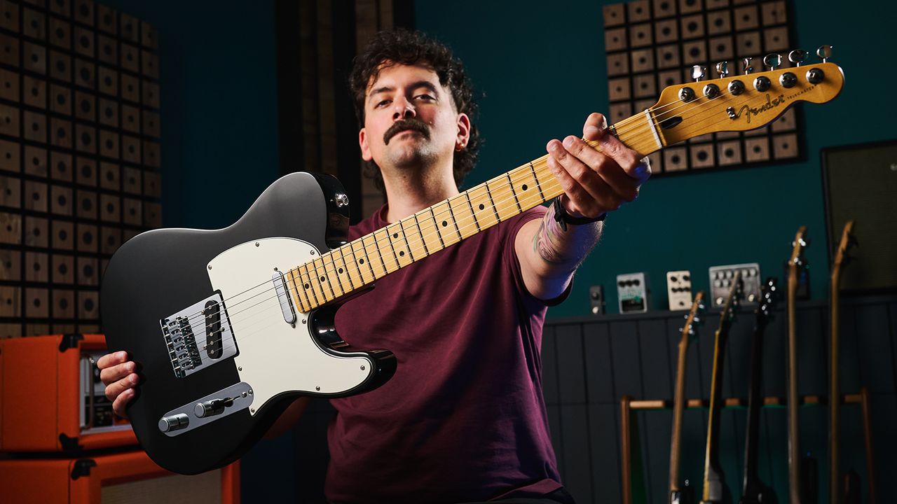 Matt holding the Fender Player II Telecaster
