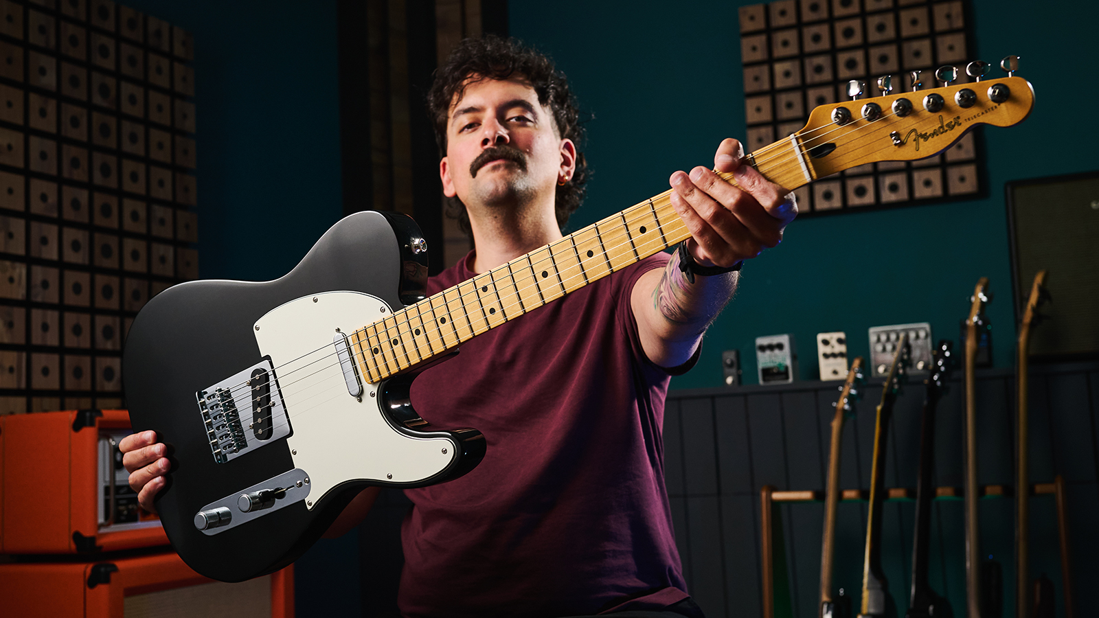 Matt holding the Fender Player II Telecaster  