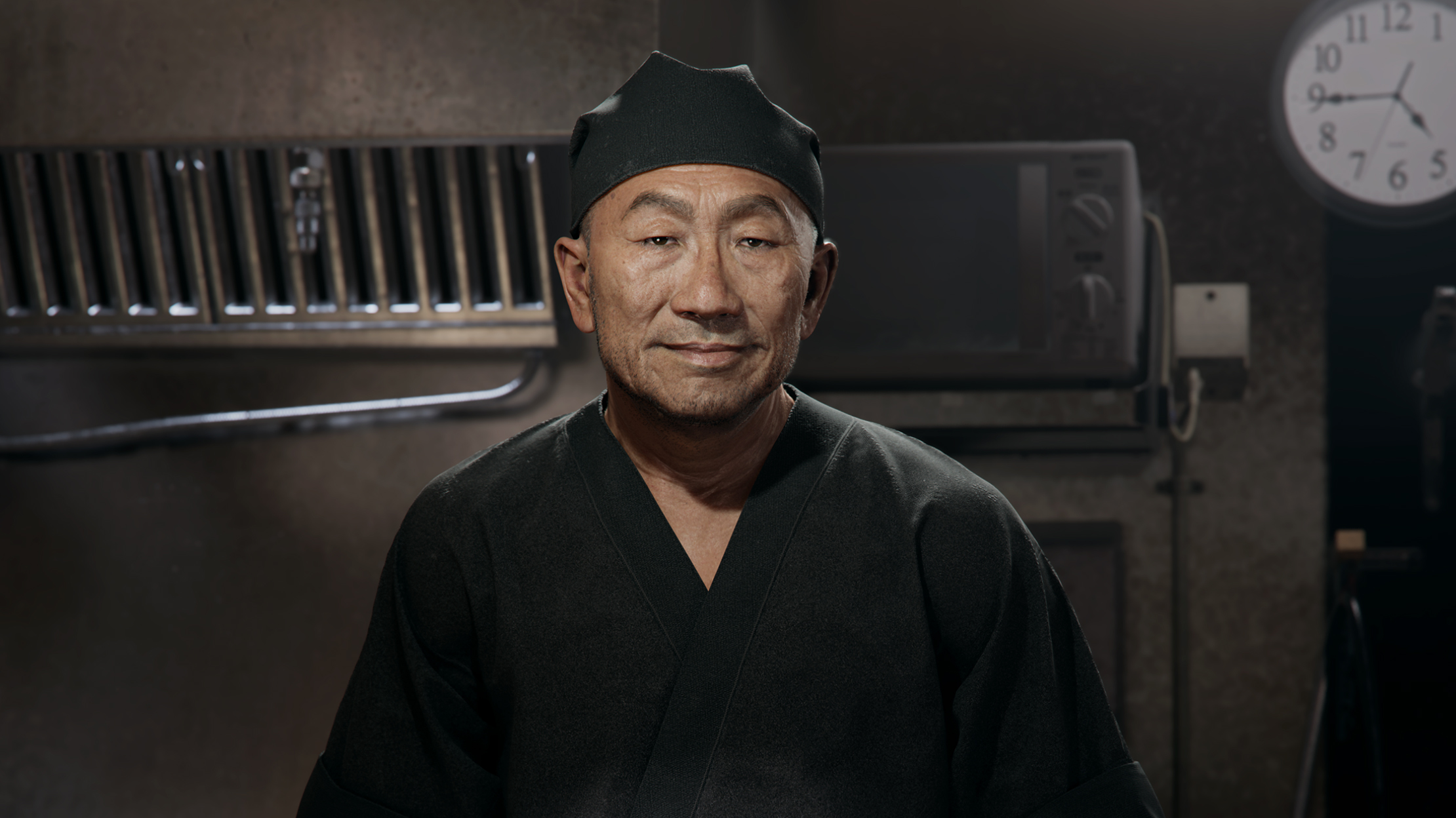 A computer-rendered chef character from a demo of Nvidia's ACE AI technology suite.