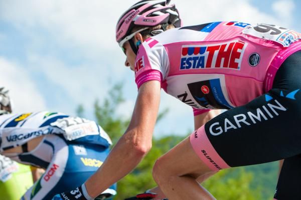 Ryder Hesjedal (Garmin-Barracuda) in the maglia rosa