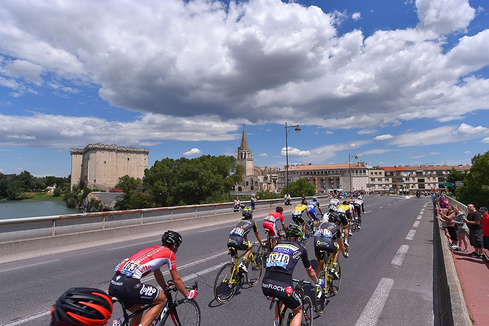 The peloton in action during stage 12 at the Tour de France.