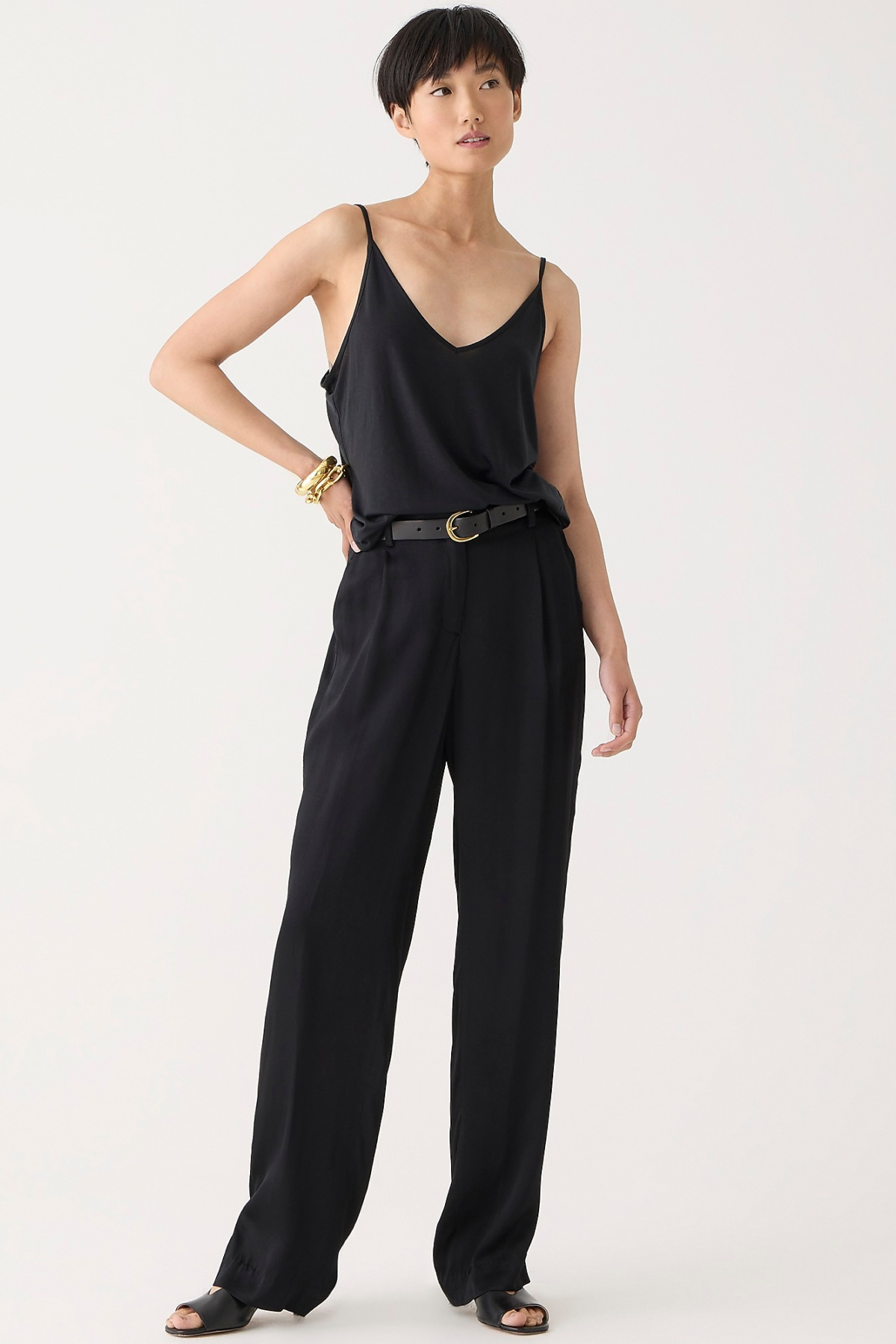 J.Crew Straight-Leg Essential Pant in Luster Crepe