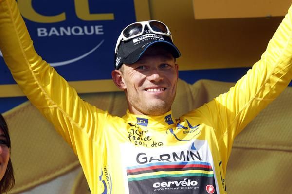 Thor Hushovd (Garmin-Cervelo) in yellow
