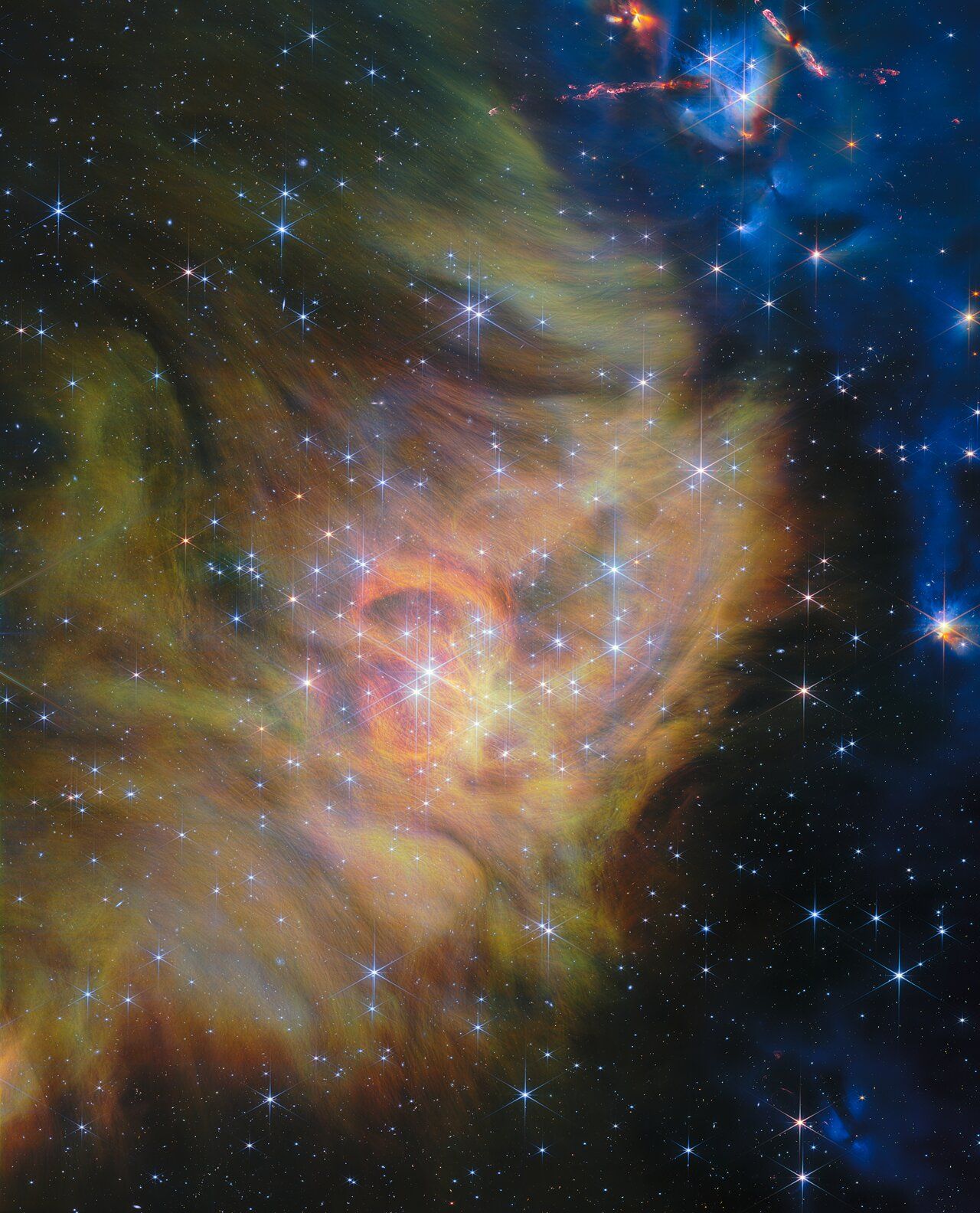 James Webb telescope shares one of its biggest images ever, with record-breaking stars hiding in the dust