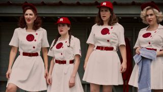 From left to right: D'Arcy Carden (Greta), Kate Berlant (Shirley), Abbi Jacobson (Carson; Co-Creator and Executive Producer), Molly Ephraim (Maybelle)