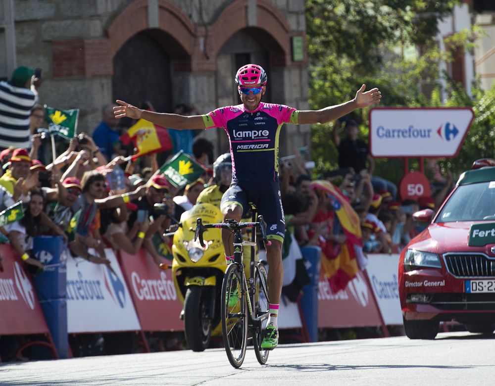 Ruben Plaza wins stage 20 at the 2015 Vuelta a Espana.