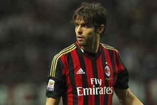 Kaka in action for AC Milan against Inter in May 2014.