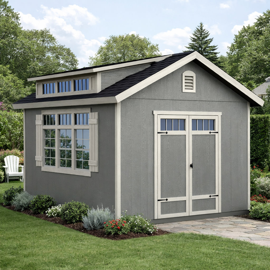 Handy Home Windemere Wood Storage Shed 10 Ft. W X 12 Ft. D &amp;amp; Reviews | Wayfair