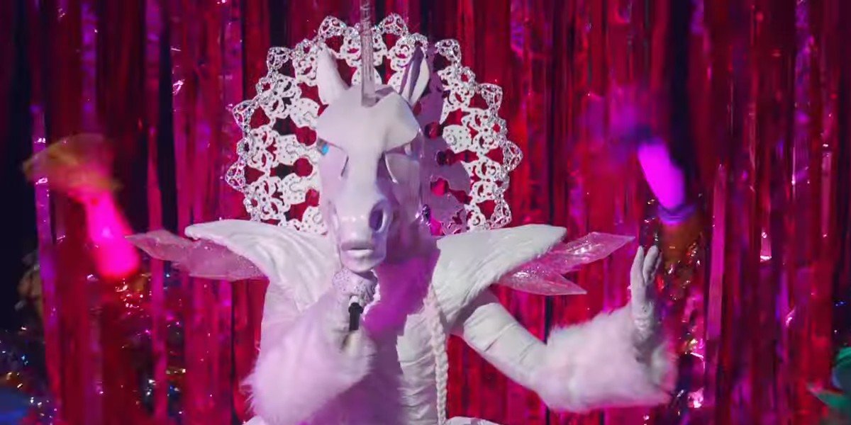 The Unicorn performing &quot;Oops.... I Did It Again!&quot; on The Masked Singer