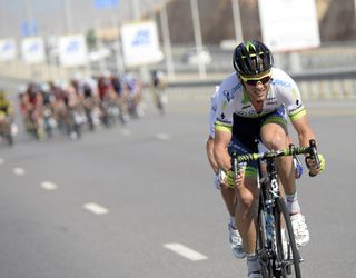 Michael Hepburn leads an escape on stage six of the 2014 Tour of Oman