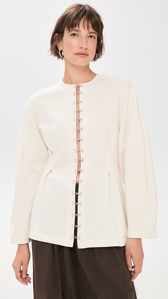 Pinch Waist Cardi - Ivory