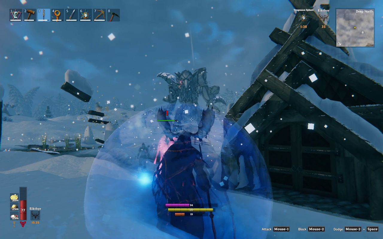 Valheim 1.0 - One of the Old Troll enemies in the Deep North update
