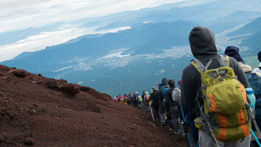 Crowds on Mount Fuji