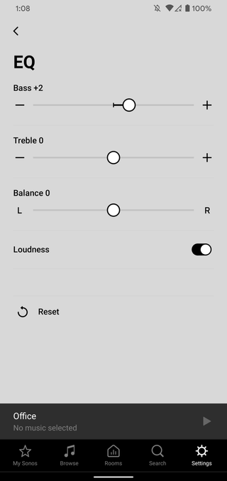 How to change EQ settings on a Sonos speaker