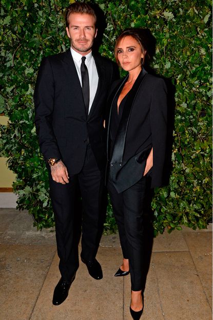 Victoria Beckham and David Beckham at the British Fashion Council party
