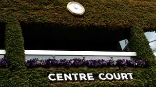 An exterior view of Centre Court ahead of The Championships Wimbledon 2022