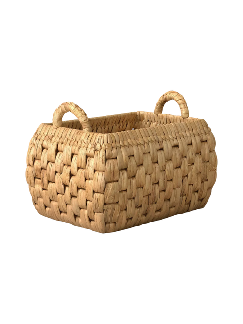 Rectangular Vertical Chunky Weave Basket 