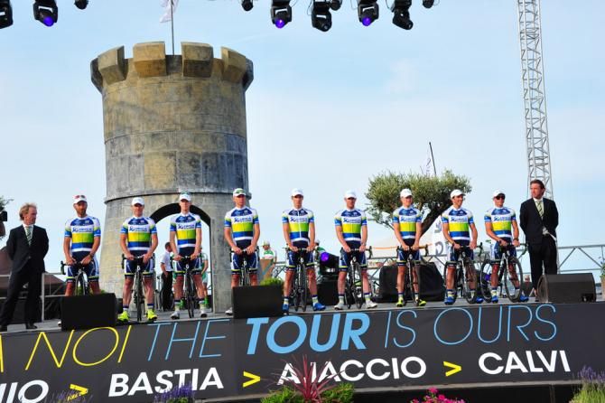 The Orica-GreenEdge team is presented in Corsica for the 2013 Tour de France