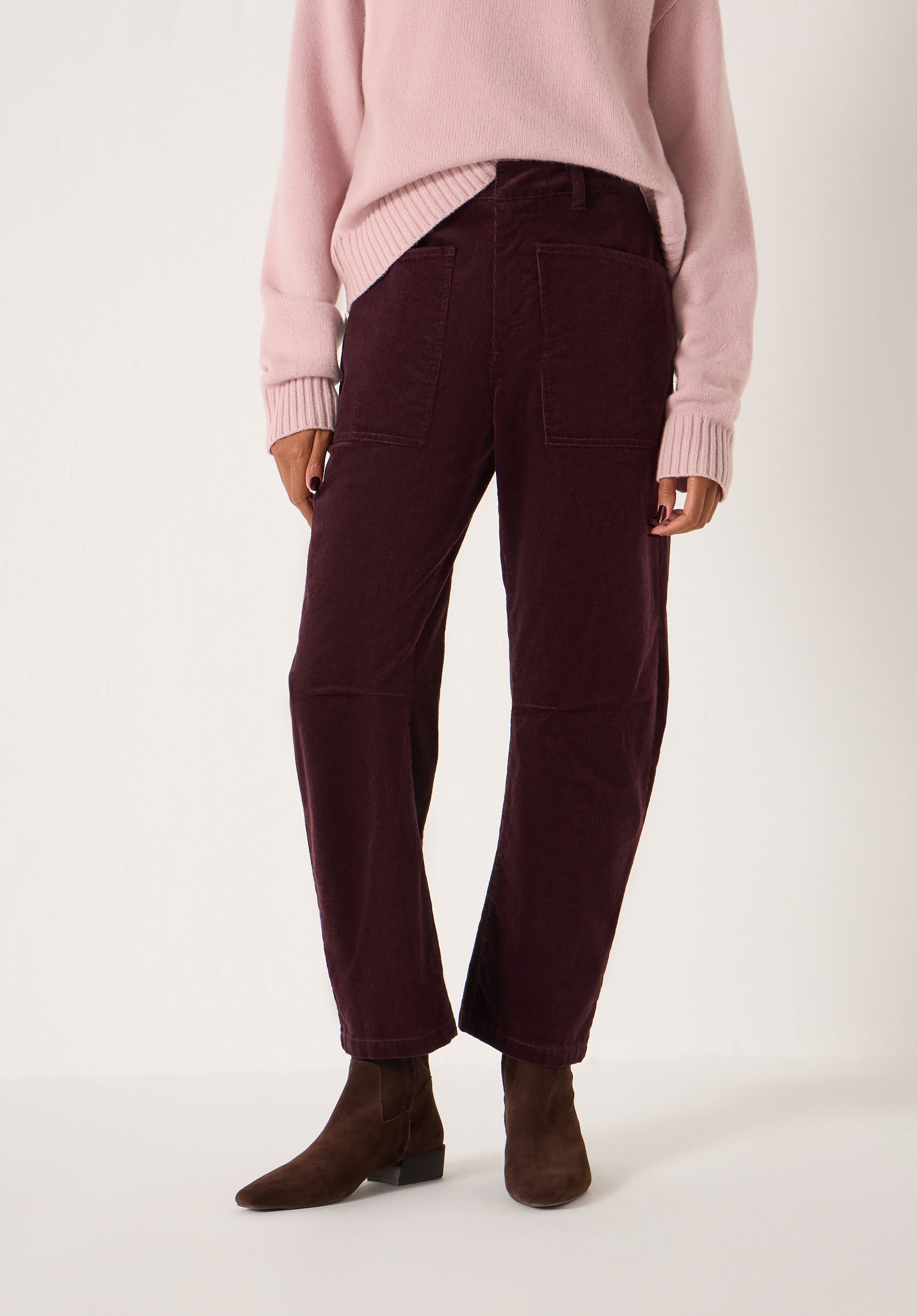 Corduroy Cordi Barrel Leg Trousers